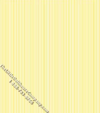 (image for) Yellow Julia Stripe Pattern Miniature Wallpaper for Dollhouses
