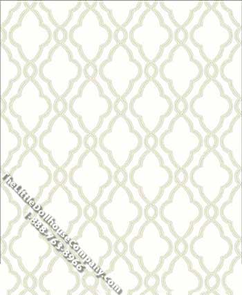 (image for) Cozy Cottage Trellis Pattern Miniature Wallpaper for Dollhouses