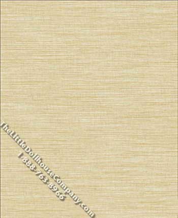 (image for) Mustard Grasscloth Pattern Miniature Wallpaper for Dollhouses