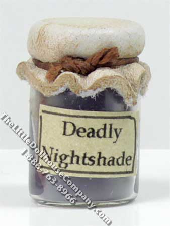 (image for) Miniature Jar of Deadly Nightsade Potion for Dollhouses