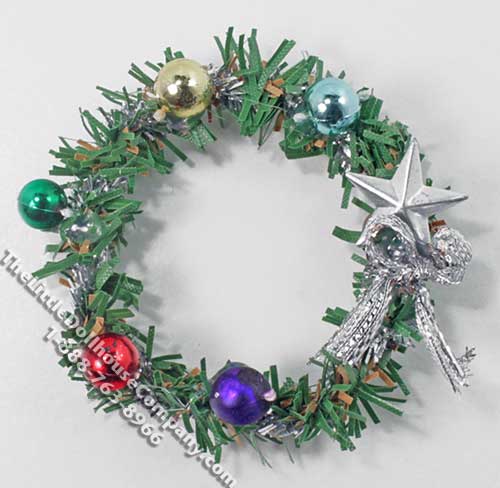 (image for) Miniature Wreath with Silver Bow & Star