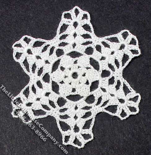 (image for) Miniature Handmade Lace Snowflake Doily for Dollhouses