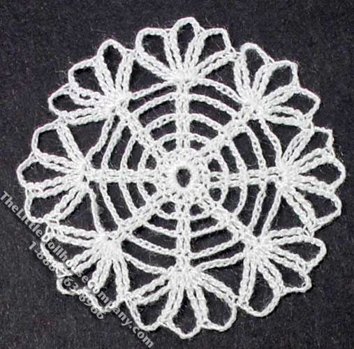 (image for) Miniature Handmade Lace Snowflake Doily for Dollhouses