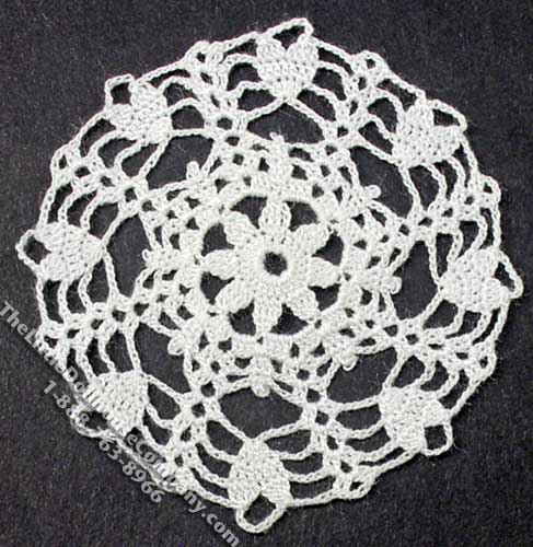 (image for) Miniature Handmade Lace Round Doily for Dollhouses