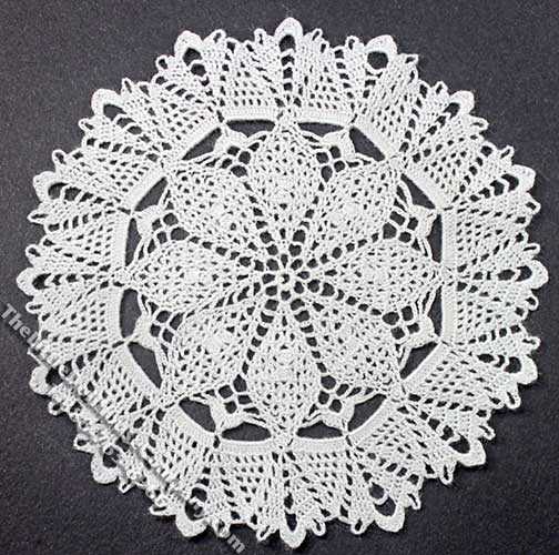 (image for) Miniature Handmade Lace Round Doily for Dollhouses