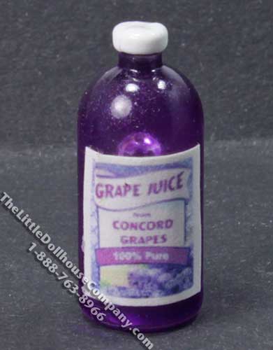 (image for) Miniature Bottle of Grape Juice for Dollhouses