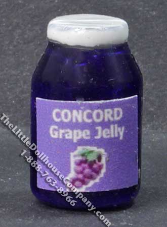 (image for) Miniature Jar of Grape Jelly for Dollhouses