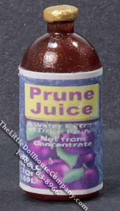 (image for) Miniature Bottle of Prune Juice for Dollhouses