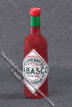 (image for) Miniature Bottle of Hot Sauce for Dollhouses