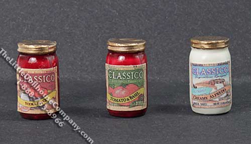 (image for) Miniature Jar of Pasta Sauce for Dollhouses (1/pk)