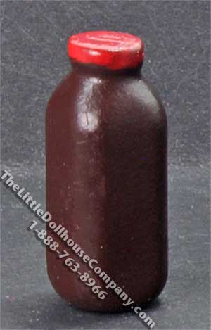 (image for) Miniature Unlabelled Jar of Chocolate Milk for Dollhouses