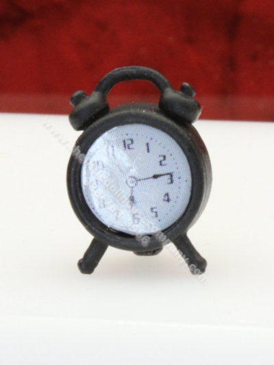 (image for) Miniature Traditional Black Alarm Clock for Dollhouses