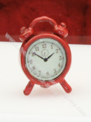 (image for) Miniature Traditional Red Alarm Clock for Dollhouses