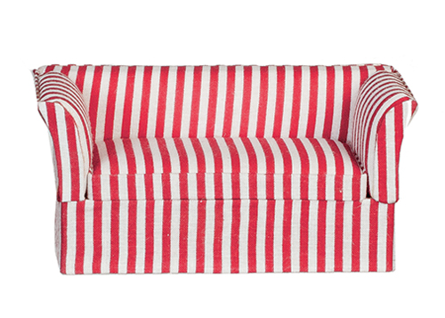 (image for) Miniature Striped Mahogany Loveseat