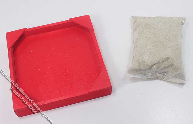 Miniature Red Sandbox with Sand for Dollhouses [ALS 304] | The Little ...