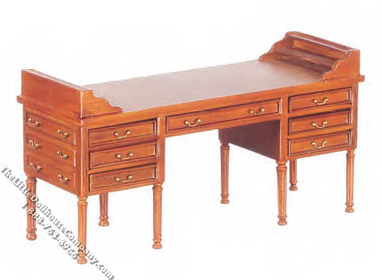 (image for) Miniature George Washington Style Walnut Desk for Dollhouses