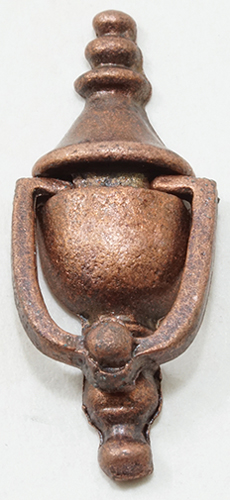 (image for) Miniature Rubbed Bronze Working Door Knocker for Dollhouses