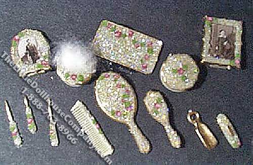 (image for) Miniature Vanity Dresser Set Kit for Dollhouses
