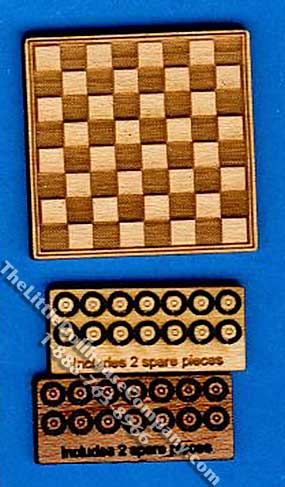 (image for) Miniature Checkerboard and Checkers Kit for Dollhouses
