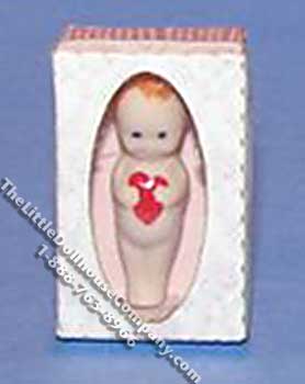 (image for) Miniature Kewpie Doll in a Pink Box Kit for Dollhouses