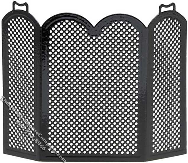 (image for) Miniature Black Fireplace Screen for Dollhouses