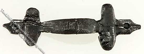 (image for) Miniature Black Colonial Door Handle for Dollhouses