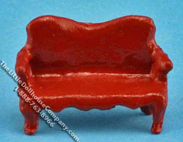 (image for) Miniature 1/144 Scale Red Sofa for Dollhouses