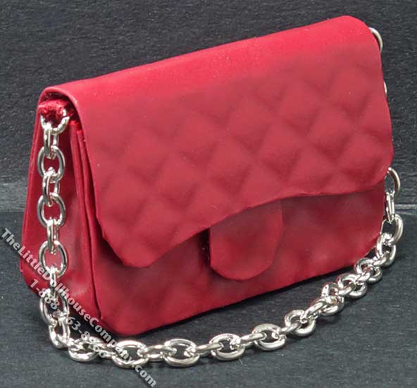 (image for) Miniature Red Purse for Dollhouses