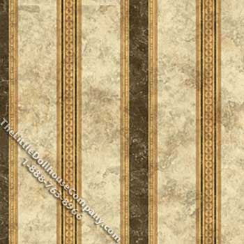 (image for) Black Medallion Pattern Miniature Wallpaper for Dollhouses