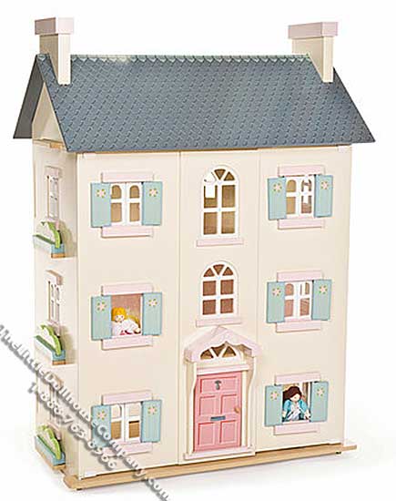 (image for) Cherry Tree Dollhouse w/6 Rooms of Furniture and Doll Family