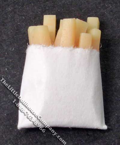 (image for) Miniature Fries in Paper Bag for Dollhouses
