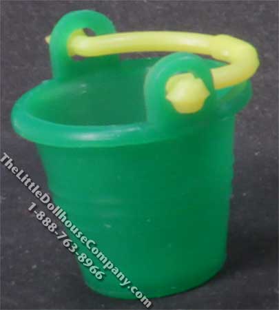 (image for) Miniature Green Beach Pail for Dollhouses