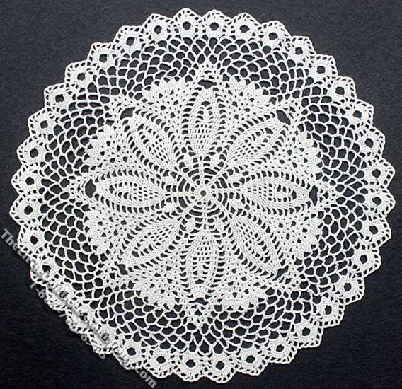 (image for) Miniature Handmade Lace Round Doily for Dollhouses
