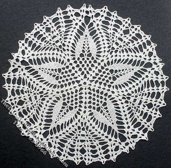(image for) Miniature Handmade Lace Round Doily for Dollhouses