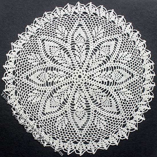 (image for) Miniature Handmade Lace Round Doily for Dollhouses
