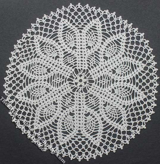 (image for) Miniature Handmade Lace Round Doily for Dollhouses