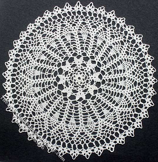 (image for) Miniature Handmade Lace Round Doily for Dollhouses