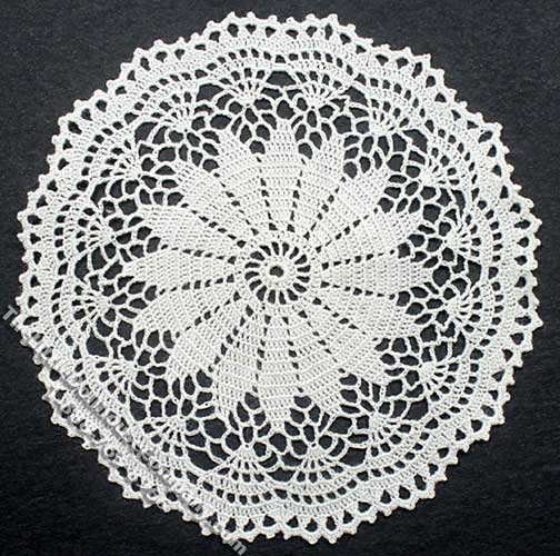 (image for) Miniature Handmade Lace Round Doily for Dollhouses