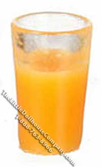 (image for) Miniature Glass of Orange Juice for Dollhouses