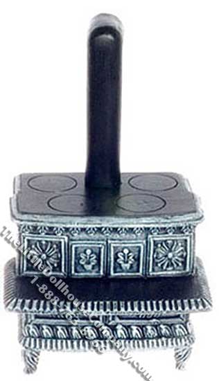 (image for) Miniature Replica Gray Lincoln Stove for Dollhouses