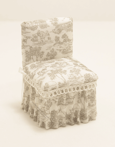 (image for) Miniature Side Chair with Slip Cover for Dollhouses