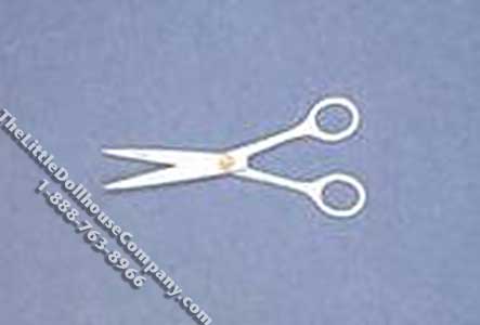 (image for) Miniature Chrome Hairdressing Scissors for Dollhouses
