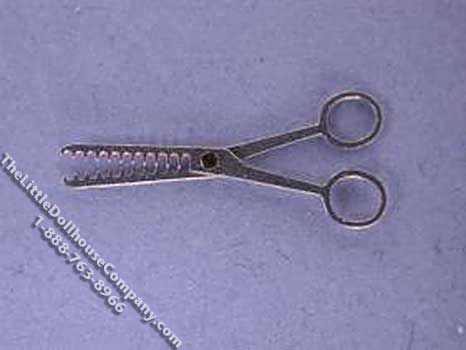 (image for) Miniature Large Hairdresser Thinning Scissors for Dollhouses