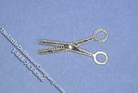 (image for) Miniature Gold Hairdresser Thinning Scissors for Dollhouses