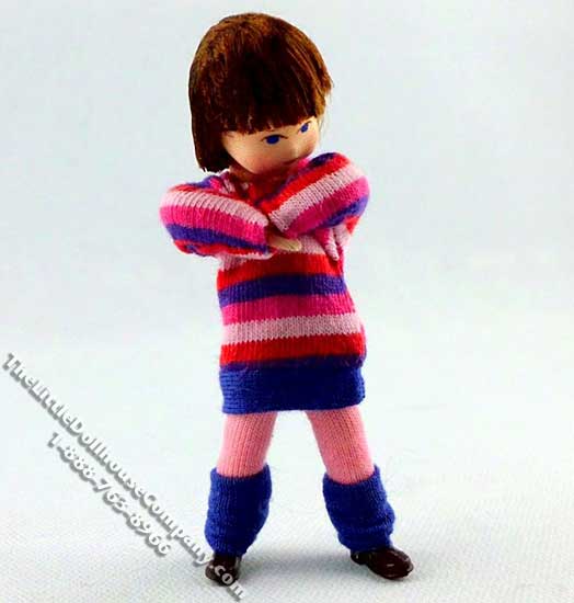 (image for) Mira Girl Flexible Doll in Striped Sweater by Erna Meyer