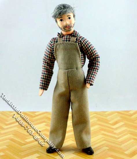 (image for) Carpenter Kurt Flexible Man Doll by Erna Meyer for Dollhouses