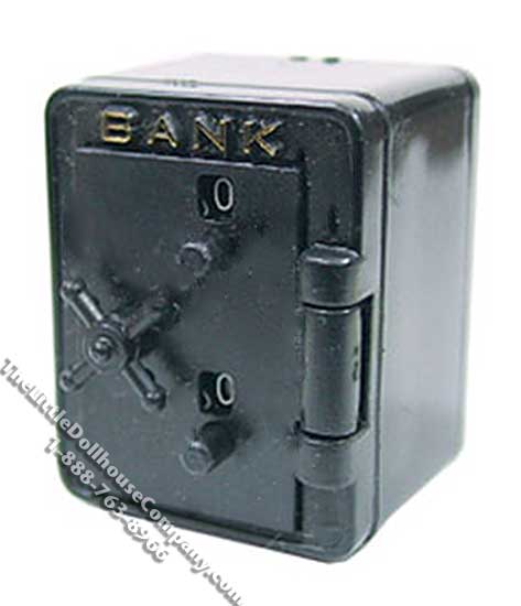 (image for) Miniature Working Safe with 1890's Currency for Dollhouses