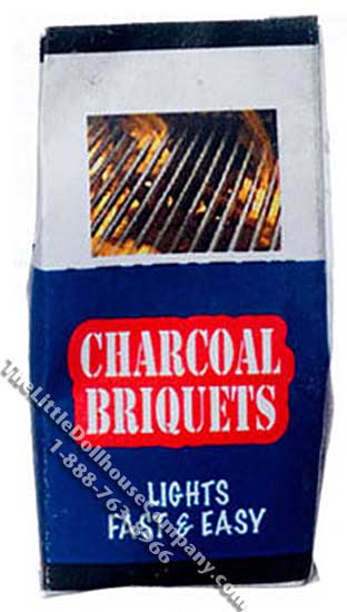 (image for) Miniature Bag of Charcoal Briquets for Dollhouses
