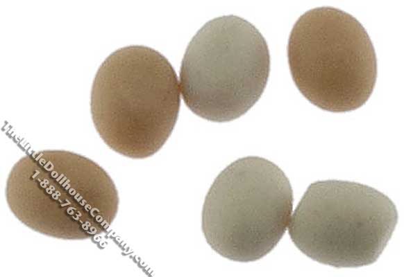 (image for) Miniature 1/2 Dozen Eggs for Dollhouses