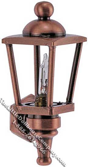 (image for) Miniature Oil Rubbed Bronze 12v Carriage Lamp for Dollhouses